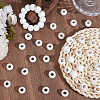 50Pcs Spray Painted Wood European Beads WOOD-PA0001-78B-4