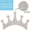 Crown Shape Glass Rhinestone Car Stickers DIY-WH0171-17-5