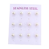 Plastic Imitation Pearl Stud Earrings STAS-D0001-03-A-3