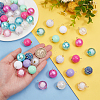 48Pcs 24 Style Resin Rhinestone & Acrylic Round Ball Charms DIY Jewelry Making Finding Kit PALLOY-PHE00002-3