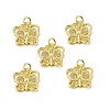 Brass Micro Pave Cubic Zirconia Charms KK-E068-VB284-4