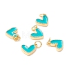 Rack Plating Brass Enamel Charms KK-D073-27G-04-1