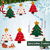 6Pcs 3 Colors Christmas Tree with Star Felt Fabric Pendant Decoration HJEW-CP0001-10-2