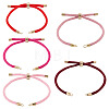 5Pcs 5 Colors Polyester Cord Bracelet Making MAK-TA0001-40-3