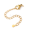304 Stainless Steel Chain Extender with Teardrop Charms STAS-G383-01G-2