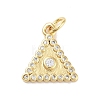 Rack Plating Brass Clear Cubic Zirconia Pendants KK-M293-19G-1