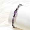 Non-magnetic Synthetic Hematite & Natural Gemstone Beads Stretch Bracelets for Women Men BJEW-JB13808-2