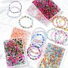 6 Styles Gradient Color Transparent Painted Glass Beads Strands DGLA-YW0001-28A-9