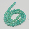 Round Natural Peru Amazonite Bead Strands G-L448-03-8mm-2