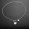 Stainless Steel Heart Pendant Cable Chain OT Necklaces for Women Daily Wear SN2723-2-1