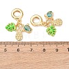 Ocean Brass Pave Cubic Zirconia European Dangle Charms KK-H278-04G-01-3