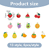 78Pcs 13 Styles Mixed Fruit Alloy Enamel Charms ENAM-DC0002-31LG-2
