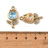 UV Plating Alloy Glass Pendants FIND-K032-08G-3
