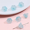 10Pcs Gradient Color Transparent Glass Bead Caps PW-WG464DA-38-1