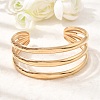 Boho 304 Stainless Steel 3-Line Cuff Bangles SA-CBA1E89-01A-G-2