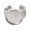 Spiral 304 Stainless Steel Cuff Ring Components STAS-P454-02E-P-2