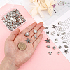 108Pcs 18 Styles Tibetan Style Zinc Alloy Spacer Beads FIND-CA0006-43-3