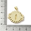 Brass Pave Shell Pendants KK-I708-16Q-G-3