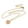 Brass Micro Pave Cubic Zirconia Pendant Necklaces for Women NJEW-E106-14KCG-01-2