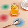 4Pcs 4 Colors Gradient Color Acrylic Cup Mats AJEW-GO0001-04-4