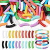 100Pcs 10 Colors Opaque Acrylic Beads OACR-TA0001-22-9