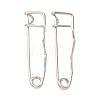 Iron Wave Safety Pin Brooch Findings JEWB-Z050-01P-02-1
