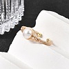 Brass Cuff Open Rings for Women RJEW-D344-01G-3