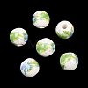 Floral Printed Porcelain Beads PORC-Q199-10mm-10-2