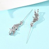 Butterfly 316 Stainless Steel Ear Wrap Crawler Hook Earrings AJEW-C044-21AS-2