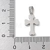304 Stainless Steel Micro Pave Cubic Zirconia Pendants STAS-Z107-08P-08-3