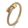 304 Stainless Steel Torque Bangles for Women BJEW-P310-21GP-4