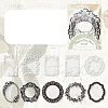 10Pcs 10 Styles Vintage Lace Waterproof PET Stickers Sets DIY-M066-05D-1