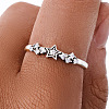 Alloy Rhinestone Plain Band Rings PW-WGAC64F-02-5