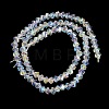 Electroplate Glass Beads Strands GLAA-Q105-04C-2