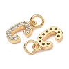 SHEGRACE Brass Micro Pave Clear Cubic Zirconia Pendants XGRQ29929-394G-C-2