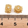 Brass Micro Pave Clear Cubic Zirconia Beads KK-Z162-18G-3