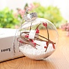 Transparent Plastic Fillable Ball Pendants Decorations XMAS-PW0002-02B-09-1