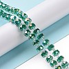 Electroplate Transparent Glass Beads Strands EGLA-H101-03D-4