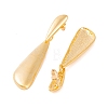 Teardrop Brass Dangle Stud Earrings for Women EJEW-G391-18G-3