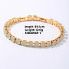 Hip-hop Brass Micro Cubic Zirconia Link Chain Bracelets for Men and Women FX8797-7-1