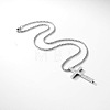 304 Stainless Steel Football Bible Verse Philippians 4:13 Cross Pendant Necklaces for Men WG7E31E-02-3