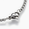 Non-Tarnish 304 Stainless Steel Box chain Necklaces NJEW-F242-13P-D-3