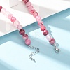 8MM Dyed Natural Green Jade Round Beaded Necklaces GG-CBAA808-04P-C-2