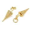 Brass Micro Pave Clear Cubic Zirconia Pendants KK-CBAD9DF-08G-2