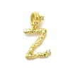 Rack Plating Brass Micro Pave Cubic Zirconia European Dangle Charms KK-L210-015G-Z-1