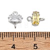 SHEGRACE Brass Pave Cubic Zirconia Rectangle Connector Charms XGRQ2O694-438P-3