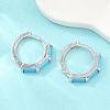 Brass Micro Pave Cubic Zirconia Hoop Earrings KK-CBA8324-12G-01-1