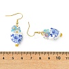 Handmade Porcelain & Acrylic Beads Dangle Earrings for Women EJEW-JE07329-02-5