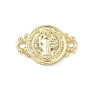 Religion Brass Saint Benedict Medal Links Connector Charms KK-P350-04G-1