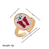 Brass & Shell Cuff Open Rings FS-WGBC7E6-01-1
